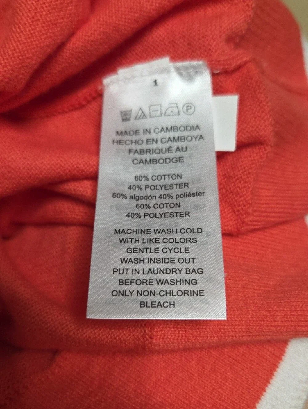 Michael Kors Coral Sleeveless Polo Knit Tank with White Trim Size Large.